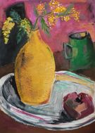 Натюрморт с мимозой в стиле русского авангарда